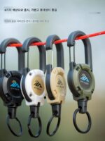 야외 전술 간편 풀 버클 수납식 버클 와이어 로프 다기능 키 체인 캠핑 키 분실 방지 유물 분실 방지 로프