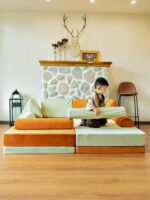 너겟 어린이방 콤비네이션 게임 소파쿠션 아기 두꺼워진 기어다니기 방지 접이식 스펀지 기어다니기 매트 - 이미지 2