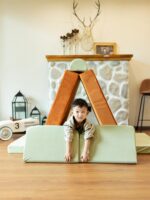 너겟 어린이방 콤비네이션 게임 소파쿠션 아기 두꺼워진 기어다니기 방지 접이식 스펀지 기어다니기 매트 - 이미지 3