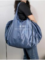 (35L 대용량 - 15개면 문제없어요) 패션 드로스트링백 대용량 나일론 쇼핑백 숄더백 친환경 가방 - 이미지 2