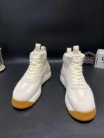 내셔널 트렌드 남성화 하이앤로우 탑 레이스업 스프링 하이엔드 레터 프린팅 캐주얼화 두꺼운 바닥 학생용 네트 레드 보드화