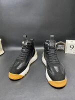 내셔널 트렌드 남성화 하이앤로우 탑 레이스업 스프링 하이엔드 레터 프린팅 캐주얼화 두꺼운 바닥 학생용 네트 레드 보드화 - 이미지 2