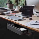 나무 책상 서랍 보관, 사무실 책상 아래 금속 슬라이드 서랍, DIY 확장 보관 공간 - 이미지 4