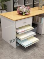 다기능 작업대 꽃꽂이 디스플레이 테이블 꽃집 풀아웃 백 꽃 테이블 수납 서랍 선물 가방 꽃 종이 테이블 - 이미지 2