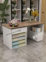 다기능 작업대 꽃꽂이 디스플레이 테이블 꽃집 풀아웃 백 꽃 테이블 수납 서랍 선물 가방 꽃 종이 테이블 - 이미지 3