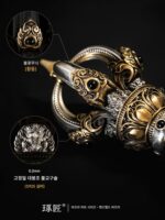 [금강심] 주오장 중국식 오리지널 휴대형 금강대형 탁상 장식 티베트 카르마 유봉 휴대형 조각 - 이미지 4