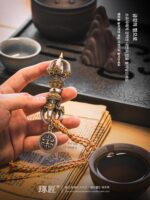 [금강심] 주오장 중국식 오리지널 휴대형 금강대형 탁상 장식 티베트 카르마 유봉 휴대형 조각 - 이미지 5