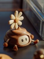 오리지널 재밌는 행운 선물 선물 투쟁 꽃 개 똥 행운 견고한 나무 데스크탑 장식품 자동차 액세서리 남자친구 - 이미지 3