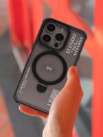 EUTA는 Apple 15promax 모바일 폰 케이스 2023 새로운 iPhone16Promax 단순 투명 고급 magesafe 자기 충전 보이지 않는 브래킷 낙하 방지 전체 가장자리 조수에 적합합니다. - 이미지 2