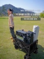 야외 캠핑카 접이식 트롤리 캠핑 소형 트레일러 캠프장 캐러밴 스톨 피크닉 휴대용 소형 카트 - 이미지 3