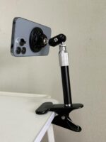 데스크탑 스탠드 텔레스코픽 모바일 폰 스탠드 리프팅 확장 텔레스코픽 막대 금속 강력 클립 자석 브래킷 레이지 스탠드 - 이미지 3