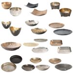 수입 알루미늄 레트로 오래된 새로운 중국 그릇 모양의 너트 트레이 장식품 모델 룸 금속 보관 장식품