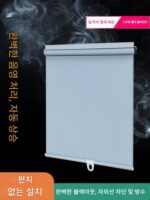 자동 상승 완전 블랙아웃 침실 발코니 선쉐이드 블랙아웃 커튼 펀치 프리 롤러 블라인드 풀 커튼 카드 스트립 붙여넣기 설치