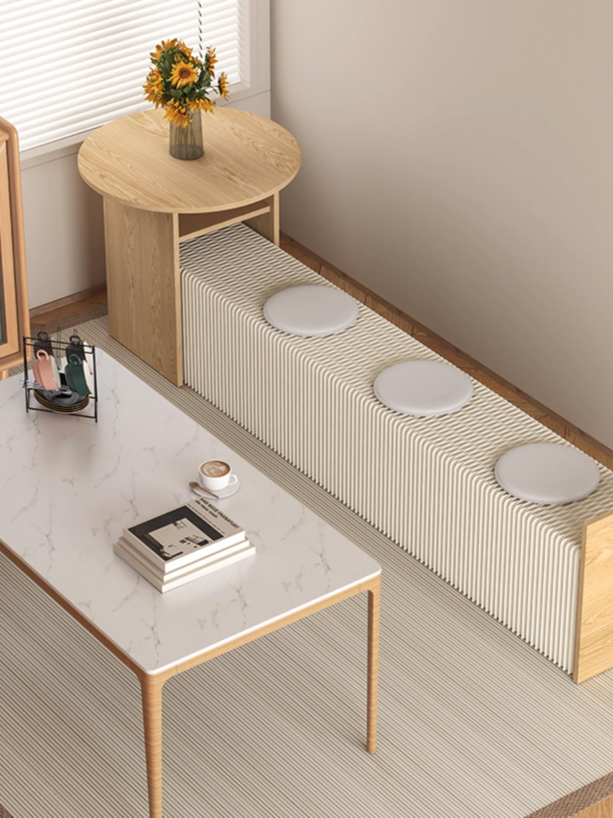 main_744671940890_0 소형 아파트 커피 테이블 벤치 레이지 소파 스툴 골판지 스툴 다기능 로우 스툴 아코디언 종이 롱 벤치 다이닝 의자 - 이미지 1