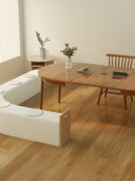 소형 아파트 커피 테이블 벤치 레이지 소파 스툴 골판지 스툴 다기능 로우 스툴 아코디언 종이 롱 벤치 다이닝 의자 - 이미지 4