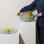 모던 심플 라이트 럭셔리 워터 리플 크리에이티브 유리 과일 접시 장식품 모델 룸 호텔 거실 식탁 커피 테이블 장식