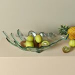 모던 심플 라이트 럭셔리 워터 리플 크리에이티브 유리 과일 접시 장식품 모델 룸 호텔 거실 식탁 커피 테이블 장식 - 이미지 4