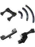 GoPro 스포츠 카메라 DJI 헬멧 전면 촬영 확장 암 구부러진 폴 Xiaoyi 솔리드 헬멧 더블 헤드 브라켓 셀카 스틱