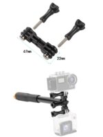 GoPro 스포츠 카메라 DJI 헬멧 전면 촬영 확장 암 구부러진 폴 Xiaoyi 솔리드 헬멧 더블 헤드 브라켓 셀카 스틱 - 이미지 3