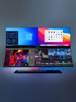 유나이티드 이노베이션 INNOCN 43.8인치 상하 스크린 조합 듀얼 스크린 테이블 효과 e스포츠 44C1G