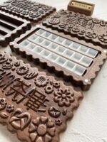 레트로 초콜릿 샌드위치 비스킷 수채화 물감 상자 24색 48색 호두 수채화 포장 빈 상자