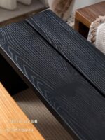 노르딕 솔리드 우드 롱 벤치 체리 컬러 나무 벤치 홈 월넛 벤치 애쉬 블랙 나무 벤치 나무 벤치 - 이미지 2