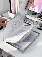 다층 다기능 폴더 필기장 시험지 수납함 초등학생 칠판 클립 필기판 수납 폴더