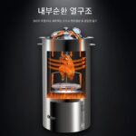 대만 통닭 바베큐 통통통닭 오븐 네트 붉은 장작 구운 닭 오븐 상업용 조림 닭 통 스테인리스 스틸 - 이미지 4