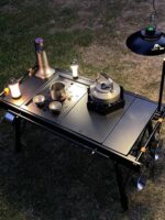 [난로주변 차만드는세트] 루벤 아웃도어 캠핑 IGT 접이식 다기능 테이블 휴대용 접이식 테이블