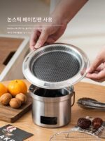 미니 숯불 스토브 야외 휴대용 가정용 바베큐 스테인리스 스틸 스토브 차 끓이기 올리브 알코올 한국식 바베큐 스토브 - 이미지 5