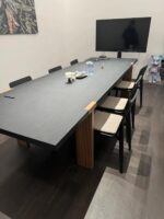 와비사비 스타일 통나무 식탁 홈 디자이너 모델 룸 거실 단단한 나무 책상 직사각형 개성 책상 - 이미지 4