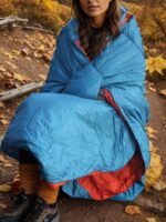 야외 캠핑 등산 따뜻한 울 담요 초경량 휴대용 침낭 숄 여행용 담요 안티 킥 담요 - 이미지 4