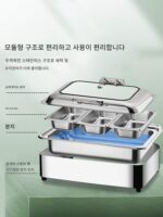고급 스테인리스 스틸 뷔페 스토브 전기 가열 유압 뷔페 스토브 아침 식사 단열 스토브 시각적 상업용 호텔 식기 - 이미지 3