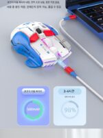 G6 메카 스타일 3모드 무선 마우스 충전식 블루투스 홈 게임 빛나는 사무실 노트북 데스크탑 컴퓨터 - 이미지 3