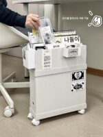 책상 아래 수납 선반 사무실 이동식 카트 풀리 기숙사 책상 문구류 수납 선반 책 수납 상자