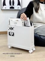 책상 아래 수납 선반 사무실 이동식 카트 풀리 기숙사 책상 문구류 수납 선반 책 수납 상자 - 이미지 5
