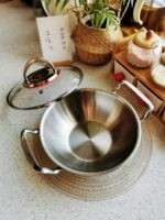 미니 1인용 304 스테인리스 스틸 소형 프라이팬 소형 쿠킹포트 핫팟 건조포트 다목적포트 가스 인덕션쿠커 유니버셜 - 이미지 3