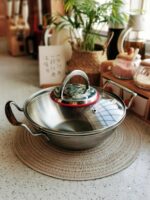 미니 1인용 304 스테인리스 스틸 소형 프라이팬 소형 쿠킹포트 핫팟 건조포트 다목적포트 가스 인덕션쿠커 유니버셜 - 이미지 5