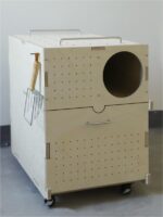 PurrKnave 대형 고양이용 변기 상자 맞춤형 상단 진입형 탈취제 반밀폐형 방수 2층 고양이 변기 - 이미지 4