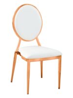 웨딩홀 연회장 골드 앤 실버 썬 체어 나포 휠 호텔 체어 대나무 체어 크리스탈 홀 라운드 백 전기 도금 체어 - 이미지 4