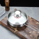 소형 프라이팬 304 스테인리스 스틸 프라이팬 가정용 무코팅 유아식 보충 냄비 미니 오믈렛 팬 20cm - 이미지 3