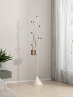 넷 셀러브리티 홈 수직 옷걸이 바닥 침실 입구 크림 스타일 실내 코트 랙 거실 심플 옷걸이 - 이미지 2