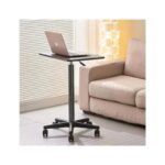 풀리 모바일 소형 테이블 스탠딩 워크벤치 높이 조절 가능 소형 침대 옆 탁자 노트북 사무용 책상 - 이미지 5