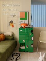 크리에이티브 모바일 트롤리 노르딕 수납 소파 사이드 테이블 간식 캐비닛 홈 거실 심플 사이드 캐비닛 침대 옆 테이블 - 이미지 4