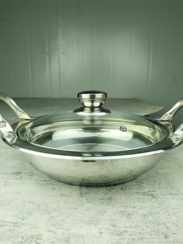 [약간의 하자] 수출용 304 스테인레스 스틸 건식 냄비 해물 비빔밥 냄비 야채 요리 해물 냄비 2-3 냄비 프라이팬