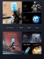 물폭탄 드론 고화질 항공사진 원격조종 4축 항공기 충전식 방폭형 초등학교 어린이 장난감 발사 가능 - 이미지 5