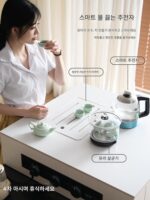 프랑스 중세 스타일 접이식 섬 식탁 통합 홈 견고한 목재 벽면 장착 반원형 섬 이탈리아 록 플레이트 식탁 - 이미지 2