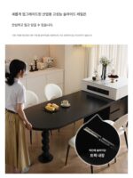 프랑스 중세 스타일 접이식 섬 식탁 통합 홈 견고한 목재 벽면 장착 반원형 섬 이탈리아 록 플레이트 식탁 - 이미지 3