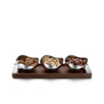 라이트 럭셔리 304 스테인리스 스틸 호두 말린 과일 트레이 홈 커피 테이블 홈 간식 그릇 크리에이티브 너트 트레이 티 트레이