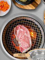 스테인리스 스틸 핫팟 유도 쿠커 통합 천공 원형 테이블 상업용 숯불 스토브 바베큐 가열 야외 바베큐 접이식 식탁 - 이미지 3